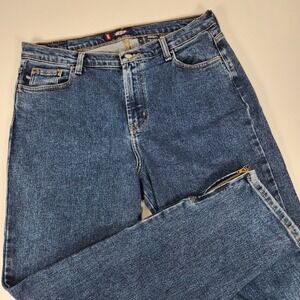 Bongo Womens Zip Up Marilyn Jeans Size 13 Medium Wash Zip Ankle Tapered‎ Leg